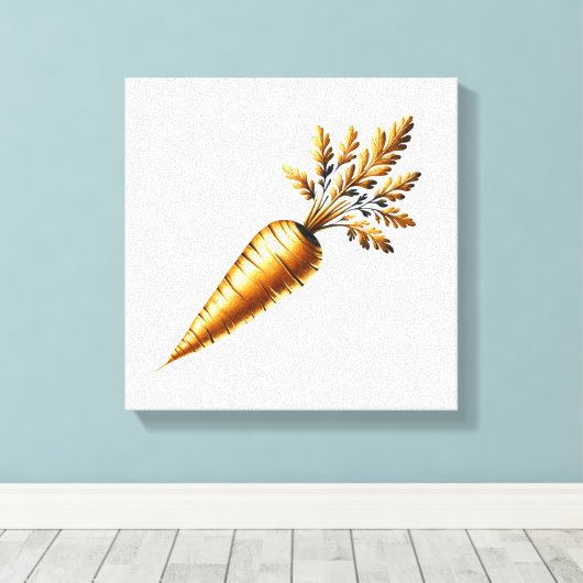 Luxe gouden wortel canvas afdruk (Insitu (Houten vloer))