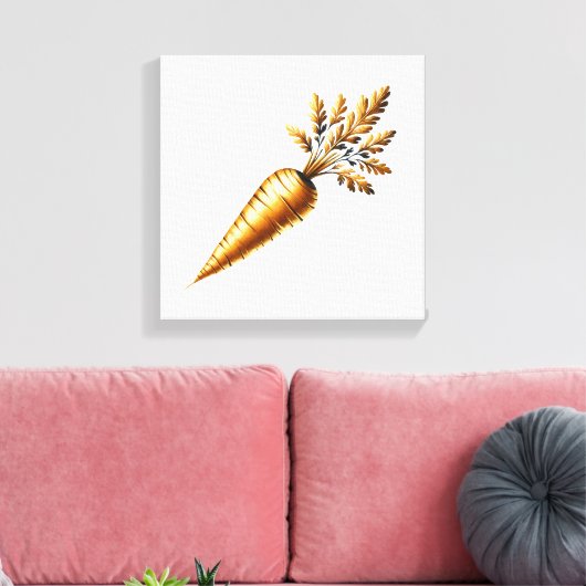 Luxe gouden wortel canvas afdruk (Insitu (Woonkamer))