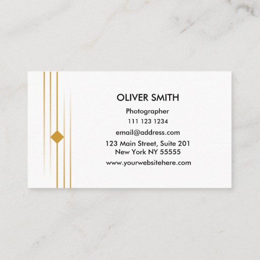 Luxe Gouden Zakelijke Visitekaart Visitekaartje (Achterkant)