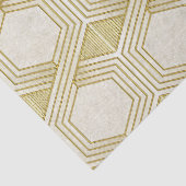 Luxe Gouden Zeshoek Patroon - Marmer Textuur Tissuepapier (Detail)