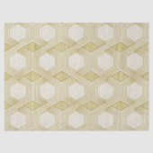 Luxe Gouden Zeshoek Patroon - Marmer Textuur Tissuepapier (Voorkant)