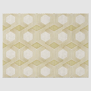 Luxe Gouden Zeshoek Patroon - Marmer Textuur Tissuepapier