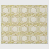 Luxe gouden zeshoekpatroon - marmerstructuur cadeaupapier (Vlak)