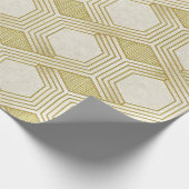 Luxe gouden zeshoekpatroon - marmerstructuur cadeaupapier (Hoek)