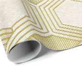 Luxe gouden zeshoekpatroon - marmerstructuur cadeaupapier (Rol Hoek)