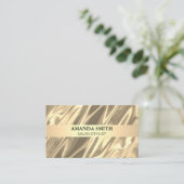Luxe gouden zijde Stijlvolle achtergrond Visitekaartje (Staand voorkant)