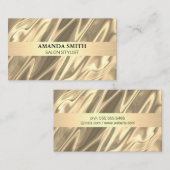 Luxe gouden zijde Stijlvolle achtergrond Visitekaartje (Voorkant / Achterkant)