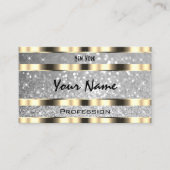 Luxe Gouden Zilveren Glitter Sterren Vonk Graphics Visitekaartje (Voorkant)