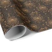 Luxe gouden zwart filigraan ontwerp cadeaupapier (Rol Hoek)