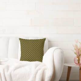 Luxe gouden zwart geometrisch patroon throw kussen