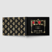 Luxe Gouden Zwarte Gatsby Roaring 20s Wedding Gastenboek (Volledig)