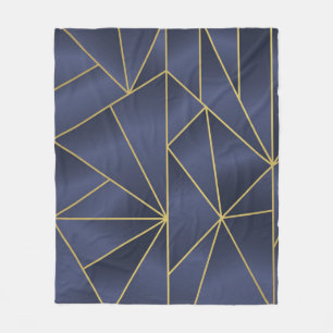 Luxe goudgeometrisch naadloos patroon fleece deken