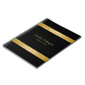 Luxe goudgeometrische patroongrens notitieboek (Linkerzijde)