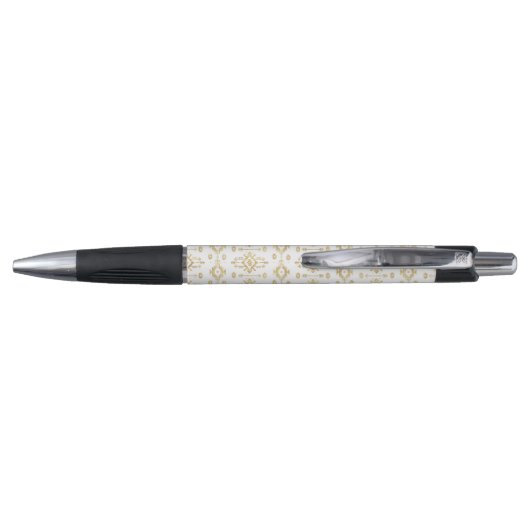 Luxe goudgeometrische tribale Aztec-patroon Pen (Achterkant)