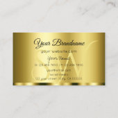 Luxe goudglamoureus met stijlvolle Initialen Visitekaartje (Achterkant)