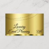 Luxe goudglamoureus met stijlvolle Initialen Visitekaartje (Voorkant)