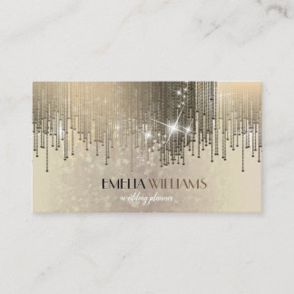 Luxe goudgradiënt Crystal Confetti Rain Sparkle Visitekaartje