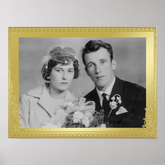 Luxe goudgrens lijst aangepast poster foto (Voorkant)