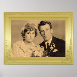 Luxe goudgrensfoto lijst op maat poster