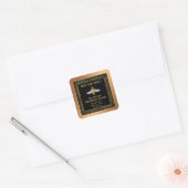  Luxe goudhoningbijen/bijenbijen/boerderij Vierkante Sticker (Envelop)
