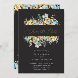 luxe goudkali floral save the date card