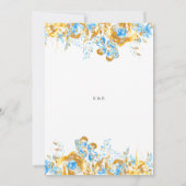 luxe goudkali floral save the date card (Achterkant)