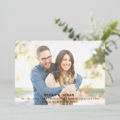 Luxe goudkalligrafie 2 foto's Bespaar de Folie Dat Folie Uitnodiging (Staand Voorkant)