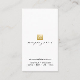 Luxe goudkalligrafie minimalistisch verticaal visitekaartje