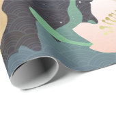 Luxe goudkleur als oosterse achtergrond. Chinees e Cadeaupapier (Rol Hoek)