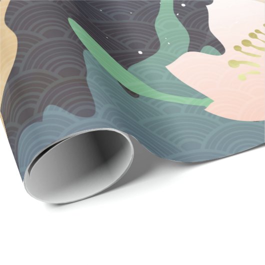 Luxe goudkleur als oosterse achtergrond. Chinees e Cadeaupapier (Rol Hoek)