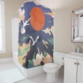 Luxe goudkleur als oosterse achtergrond. Chinees e Douchegordijn (In situ)