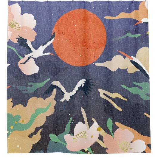 Luxe goudkleur als oosterse achtergrond. Chinees e Douchegordijn (Voorkant)