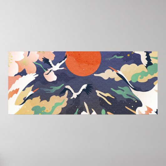 Luxe goudkleur als oosterse achtergrond. Chinees e Poster (Voorkant)