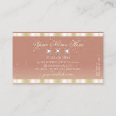 Luxe goudkleurige gouddiamanten Luxe glam Visitekaartje (Achterkant)