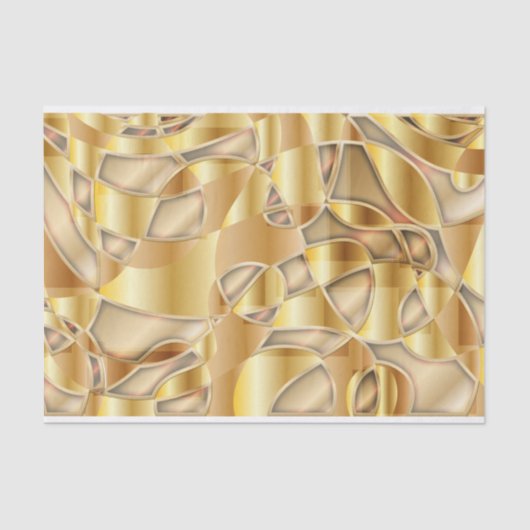 Luxe goudkleurige kunststofsamenstelling tissuepapier (Voorkant)