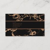 Luxe goudmarmer elegant jurist Visitekaartje (Achterkant)