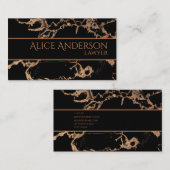 Luxe goudmarmer elegant jurist Visitekaartje (Voorkant / Achterkant)