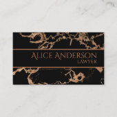 Luxe goudmarmer elegant jurist Visitekaartje (Voorkant)
