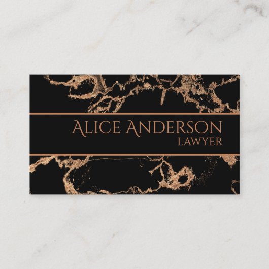 Luxe goudmarmer elegant jurist Visitekaartje (Voorkant)
