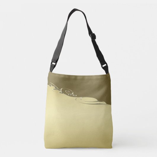 Luxe goudmetalen decoratie op militair goud crossbody tas (Achterkant)