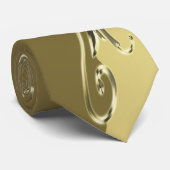 Luxe goudmetalen decoratie op militair goud stropdas (Opgerold)