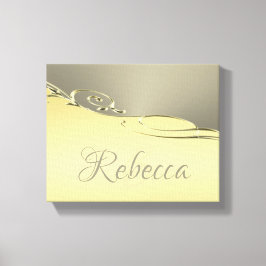 Luxe goudmetalen decoratief op goud en zilver canvas afdruk