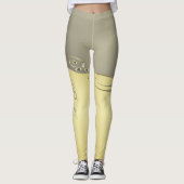 Luxe goudmetalen decoratief op goud en zilver leggings (Voorkant)