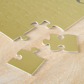 Luxe goudmetalen decoratief op goud en zilver legpuzzel (Zijkant)