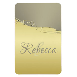 Luxe goudmetalen decoratief op goud en zilver magneet