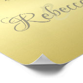 Luxe goudmetalen decoratief op goud en zilver poster (Hoek)