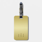 Luxe goudmetalen decoratief op militair goud; bagagelabel (Achterkant verticaal)