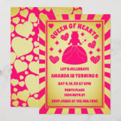 Luxe goudroze koningin van het hart van afgelopen  kaart (Voorkant / Achterkant)