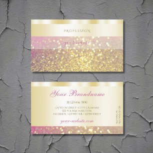 Luxe goudroze Paarse mousserende glitter stijlvol Visitekaartje