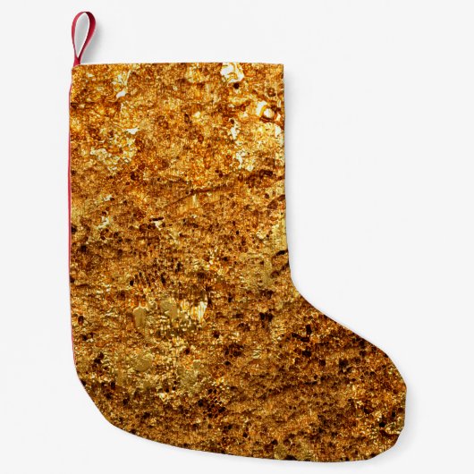 Luxe goudtextuur. kleine kerstsok (Voorkant)